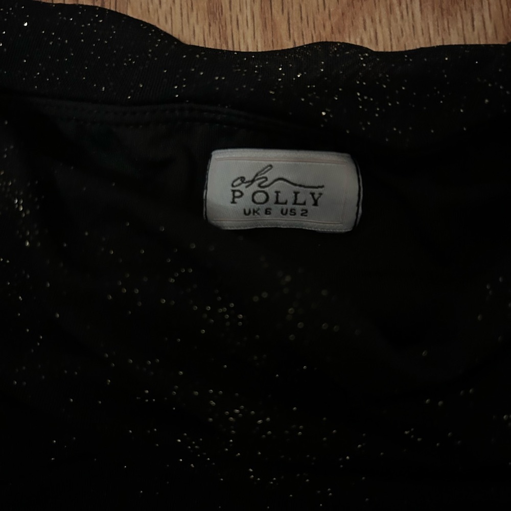 Bee Oh Polly Party Dress Sparkly Black Mini Dress - Picture 5 of 8